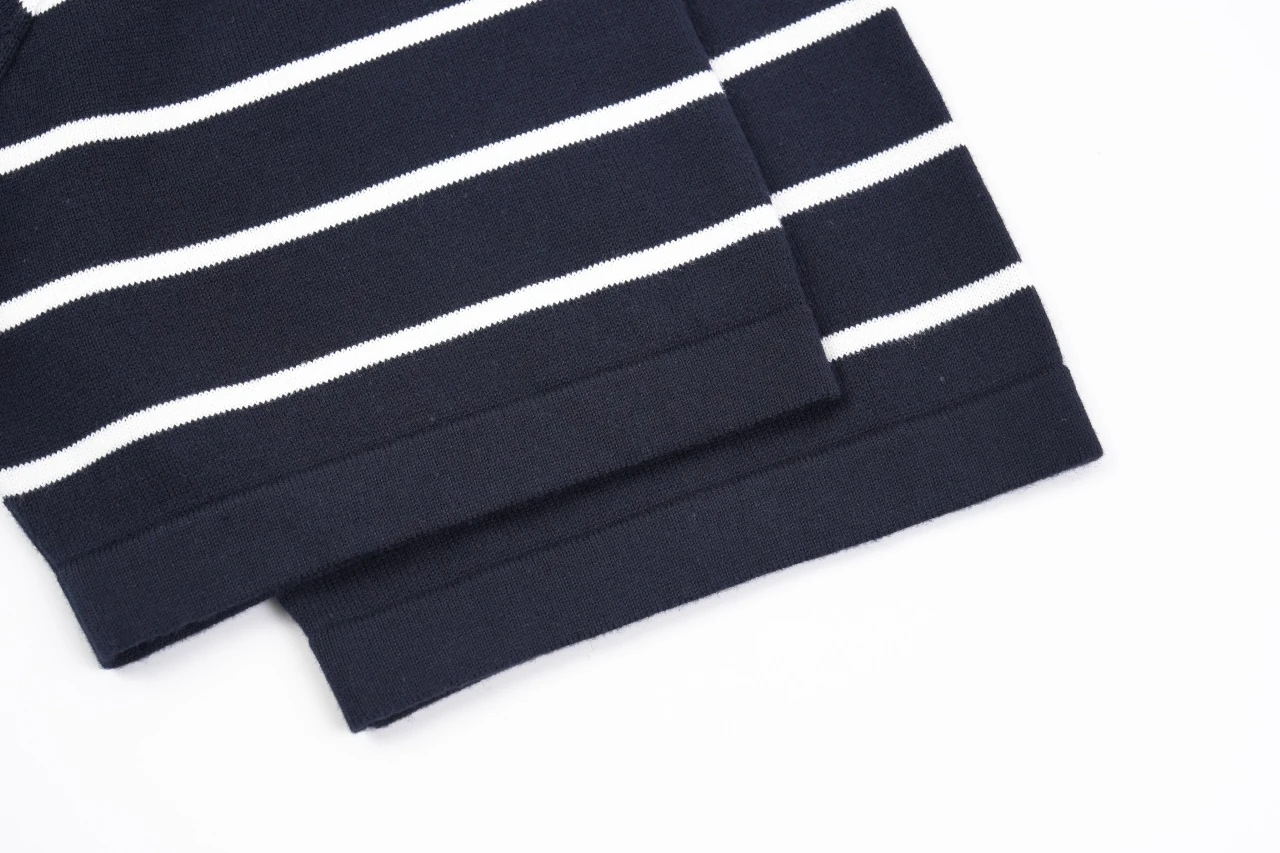 Ralph Lauren Navy Stripe Pony Embroidered Knit T-Shirt product photo from LabelPicks