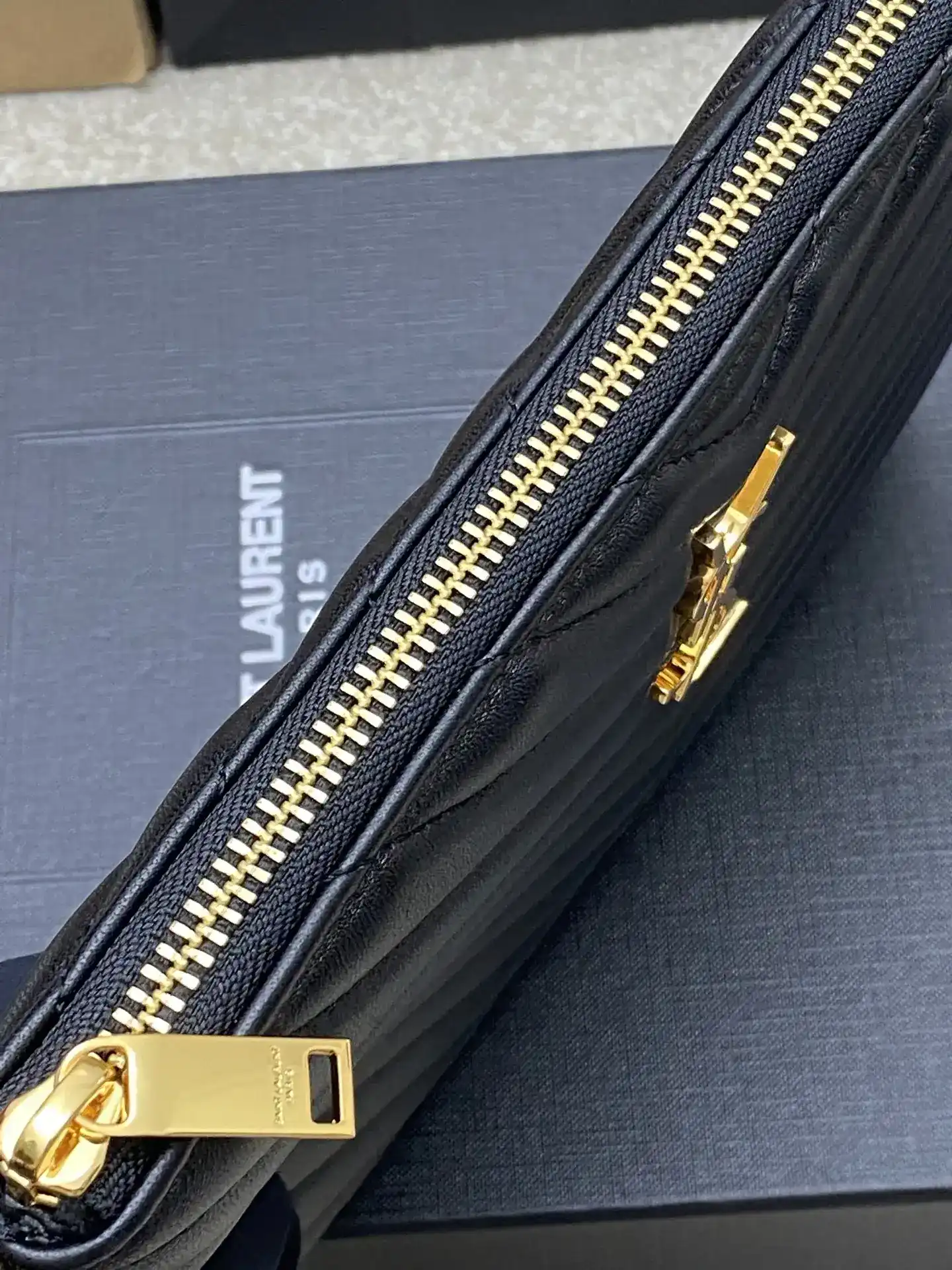Saint Laurent Black Quilted Leather Clutch product photo from LabelPicks