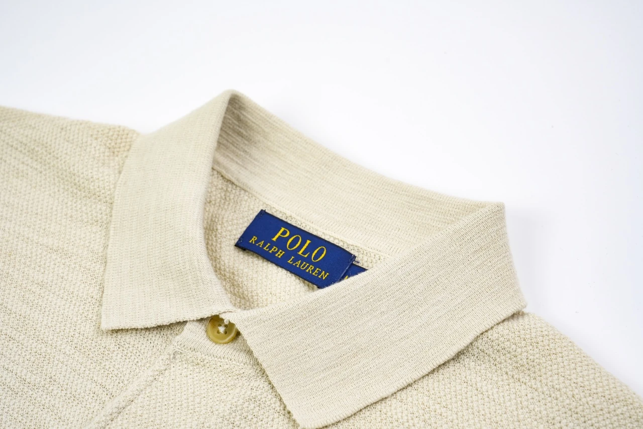 Ralph Lauren Beige Pony Embroidered Cotton Linen Polo Shirt product photo from LabelPicks