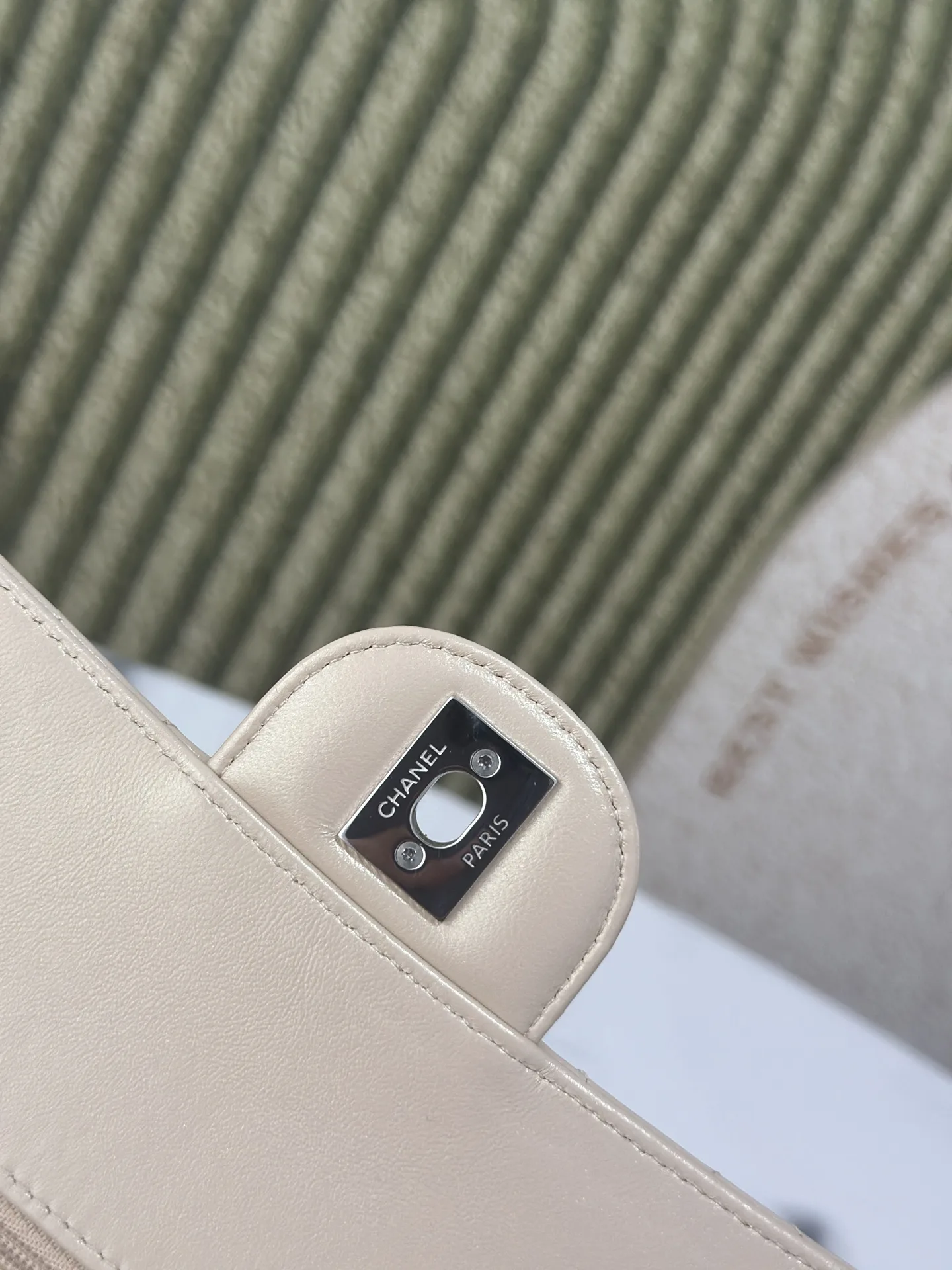 Chanel Beige Lambskin Shoulder Bag product photo from LabelPicks
