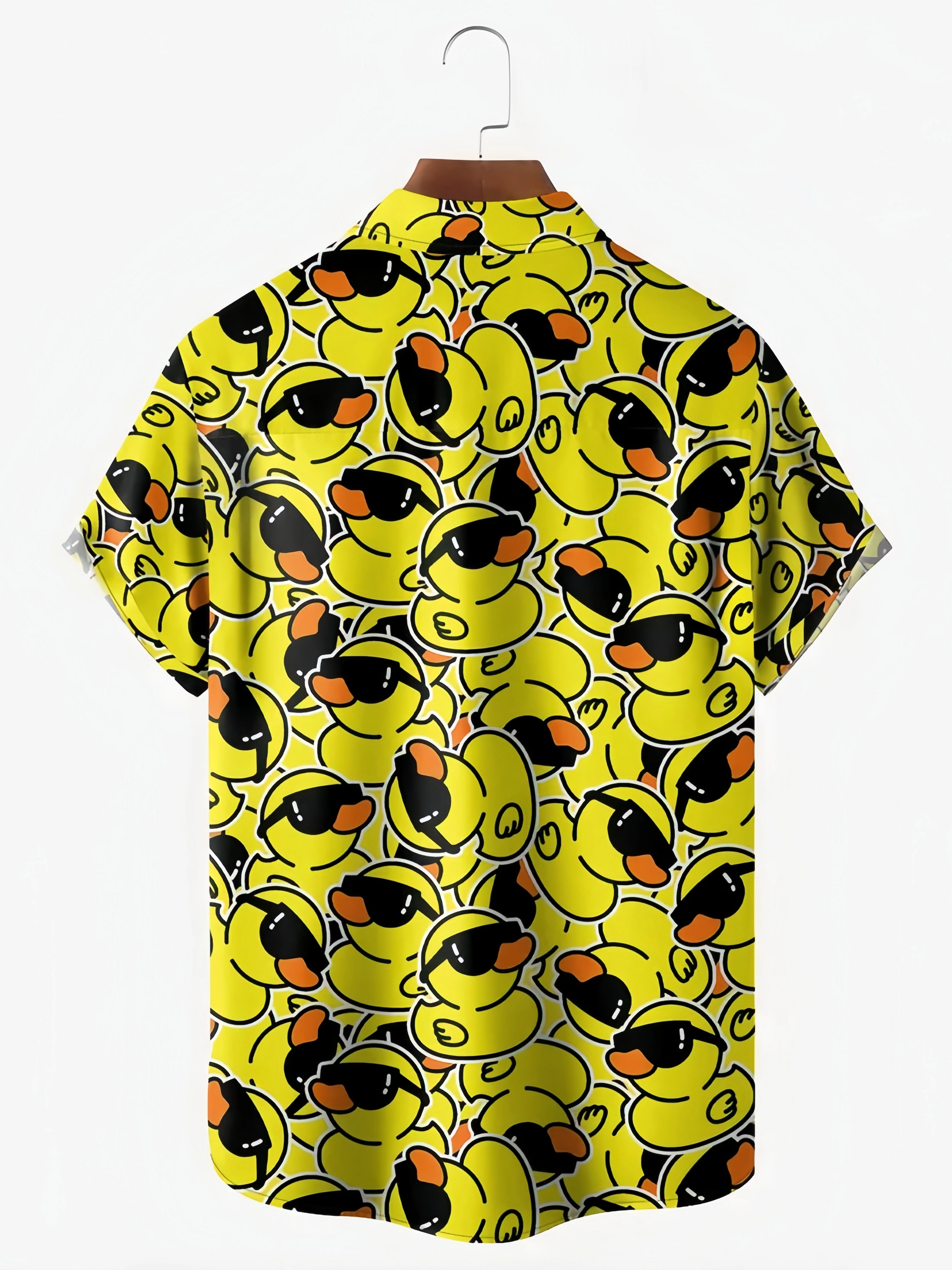 Duckling Chest Pocket Short Sleeve Casual Shirt