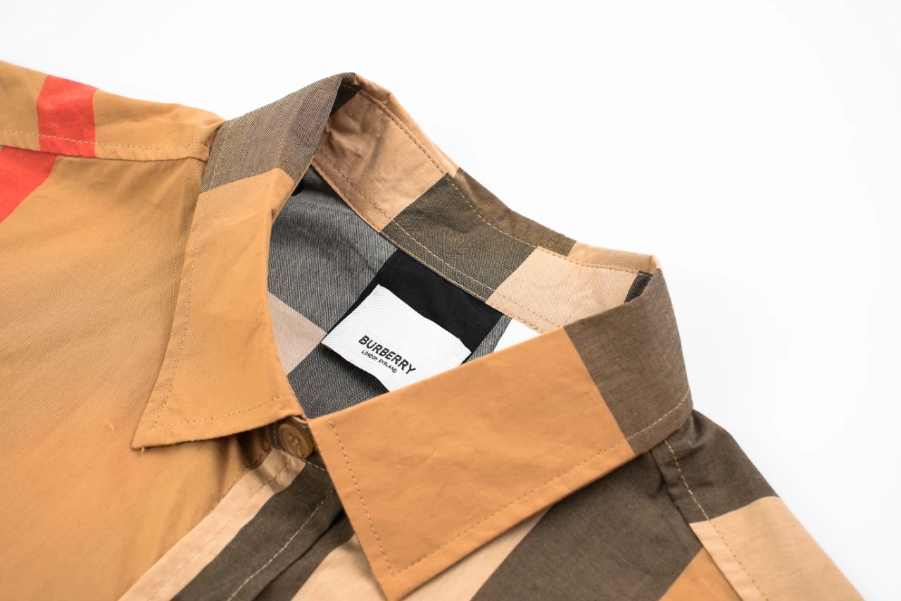Burberry Beige Large Check Long Sleeve Shirt product photo from LabelPicks