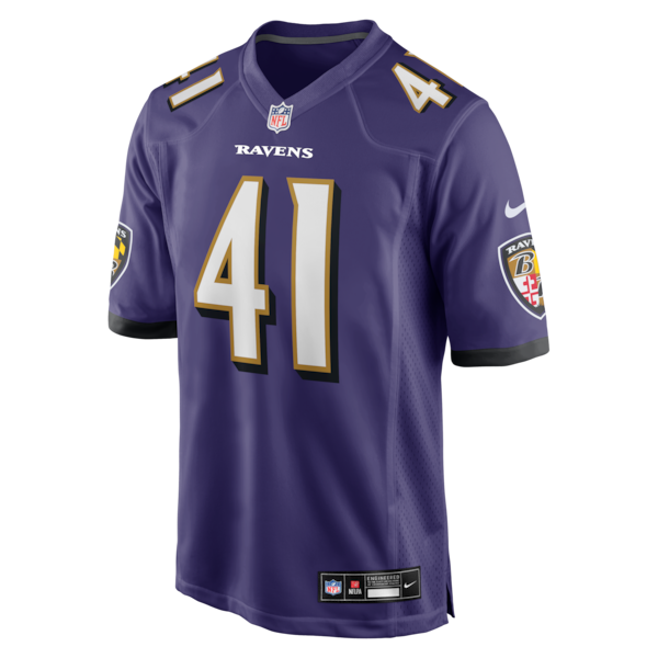 Dre'Mont Jones Baltimore Ravens Nike Team  Game Jersey -  Purple