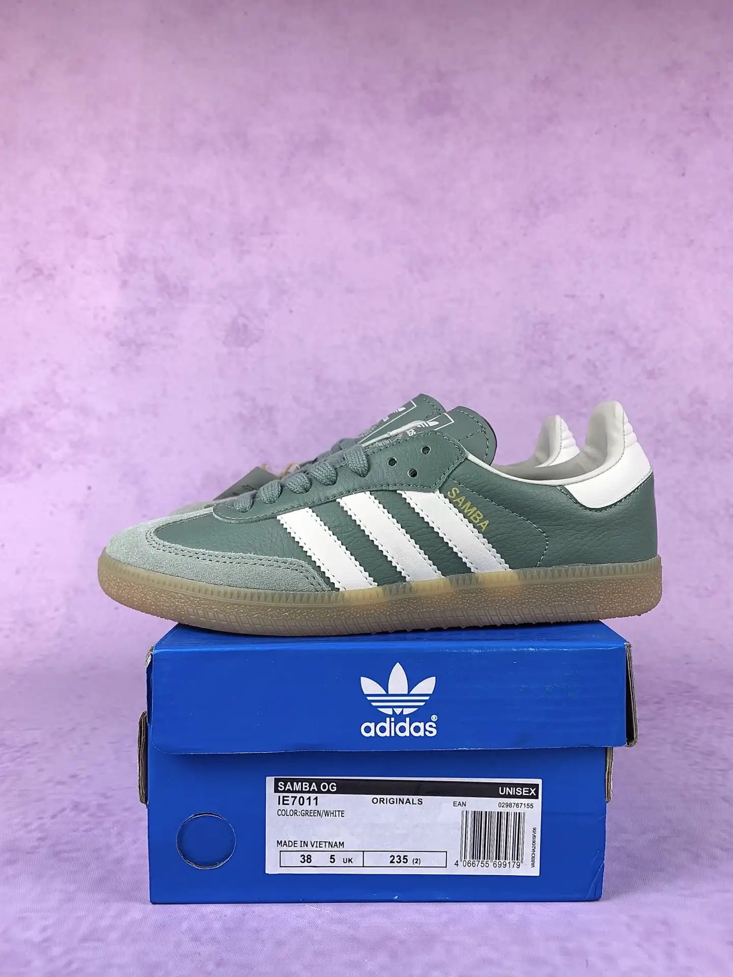 adidas Samba OG Silver Green Gum Shoes product photo from LabelPicks