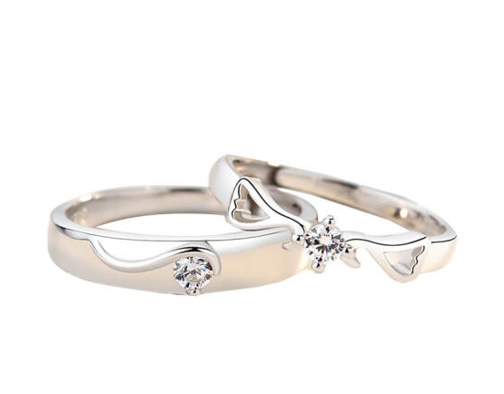 Couple's ring opening ring size adjustable send girlfriend to boyfriend send girlfriend Valentine's Day gift to girlfriend's birthday