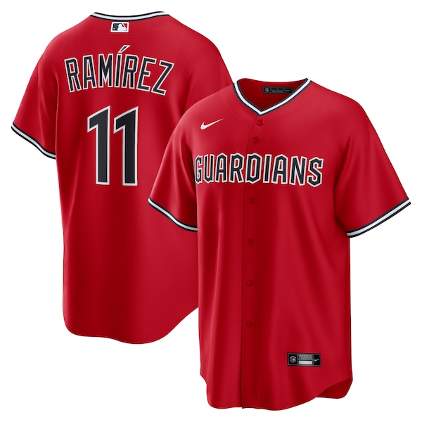 José Ramírez Cleveland Guardians Nike Alternate 2 Replica Jersey - Red/Navy