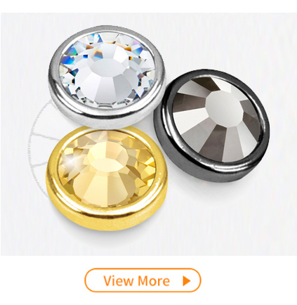 U2029 Rimmed hotfix shapes metallic edge