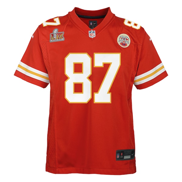 Travis Kelce Kansas City Chiefs Nike Youth Super Bowl LIX Game Player Jersey - Red