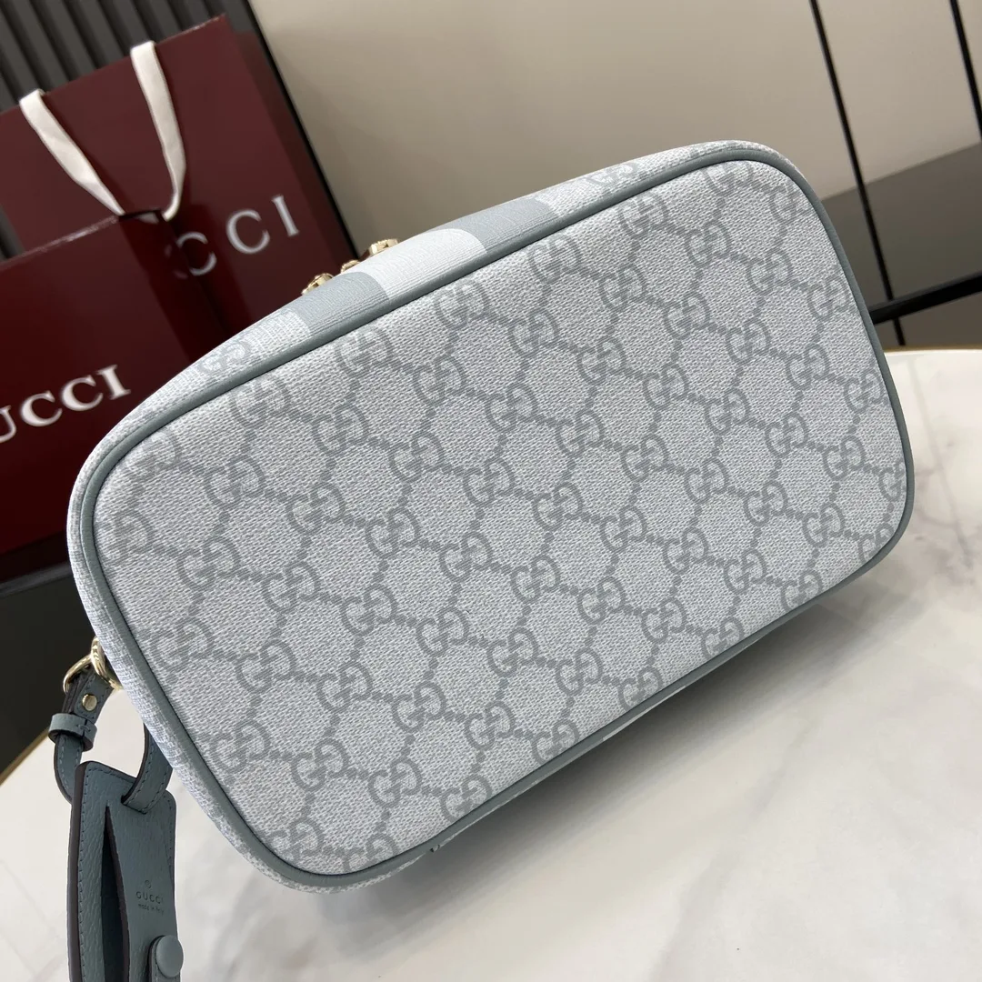 Gucci Ophidia Blue Canvas and Leather Top Handle Bag product photo from LabelPicks