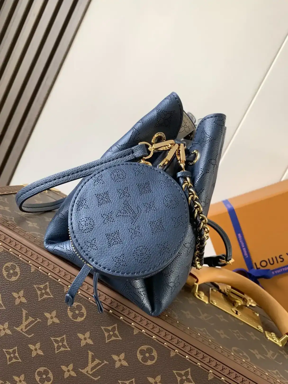 Louis Vuitton Navy Calfskin Bucket Bag product photo from LabelPicks