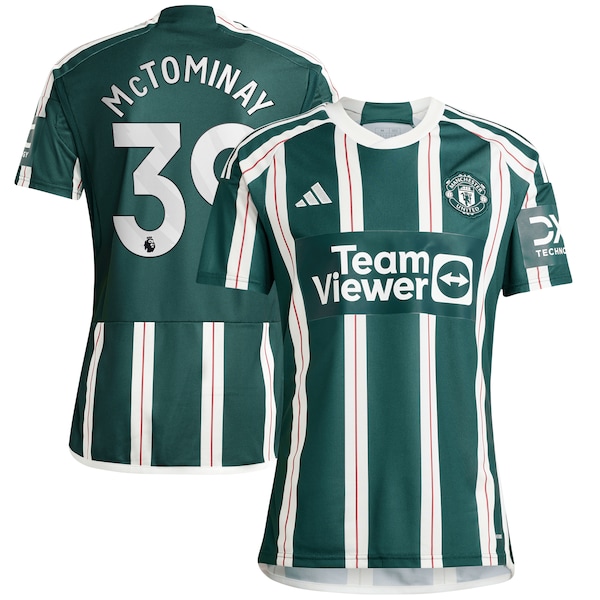 Scott McTominay Manchester United adidas 2023/24 Away Replica Player Jersey - Green/Red