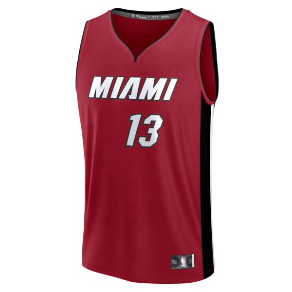 Bam Adebayo Miami Heat  Fast Break Replica Player Jersey - Statement Edition - Red