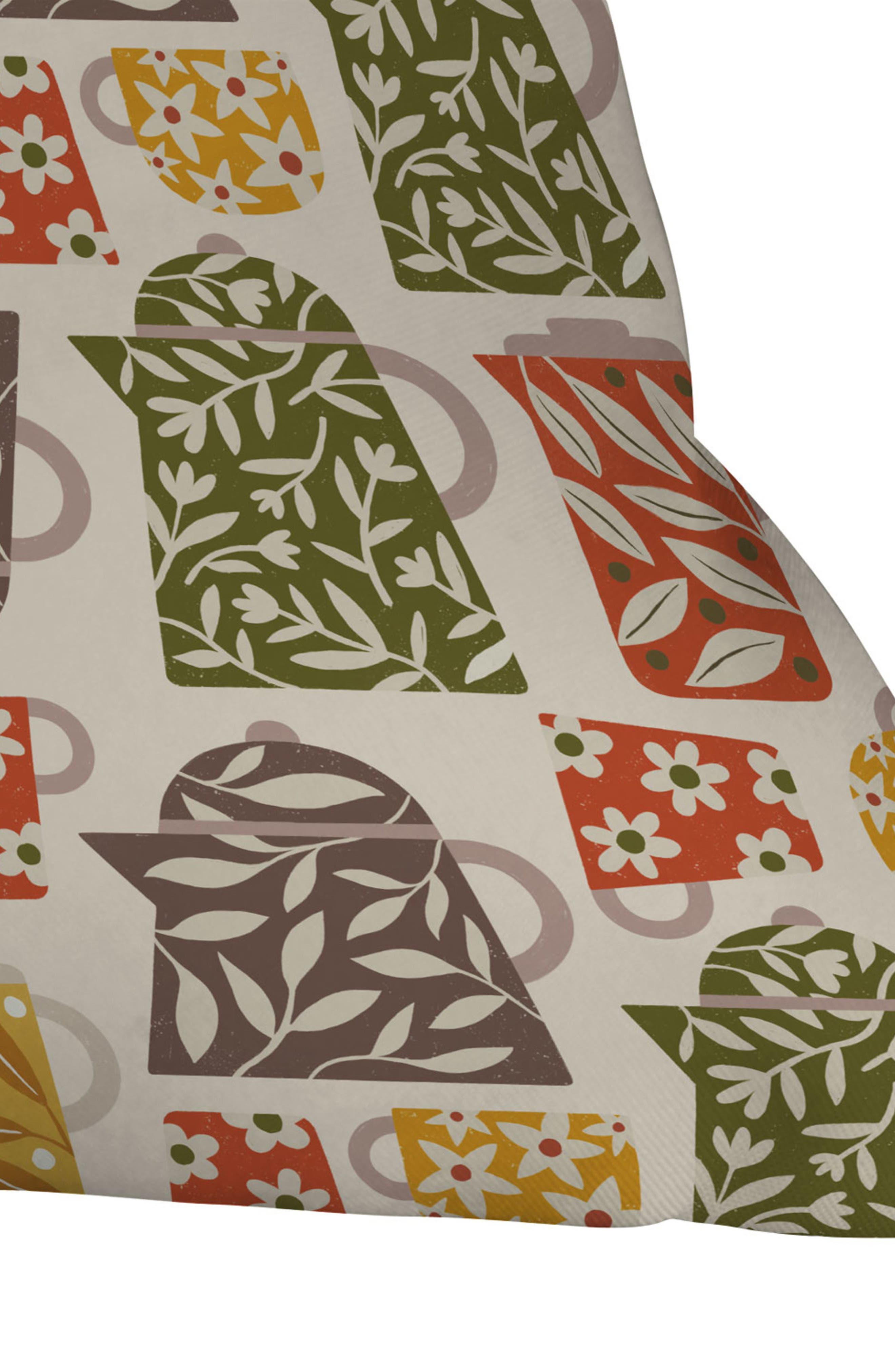 Deny Designs Buongiorno Retro Floral Coffee Accent Pillow