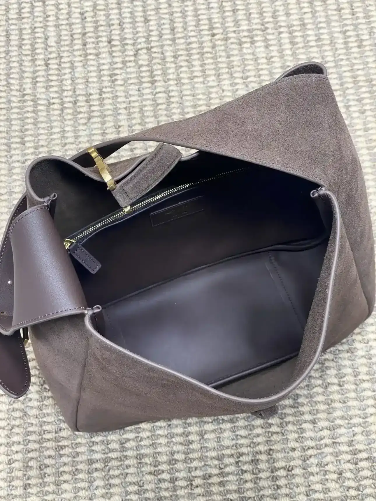Saint Laurent Brown Suede Leather Hobo Bag product photo from LabelPicks