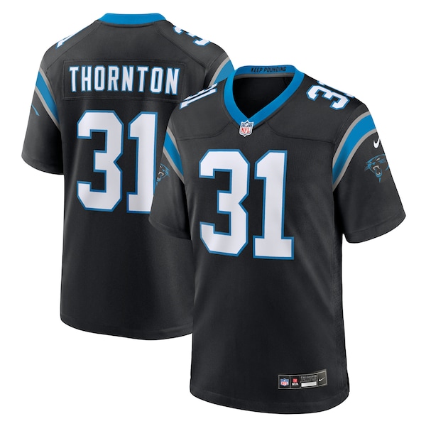 Corey Thornton Carolina Panthers Nike Team Game Jersey -  Black