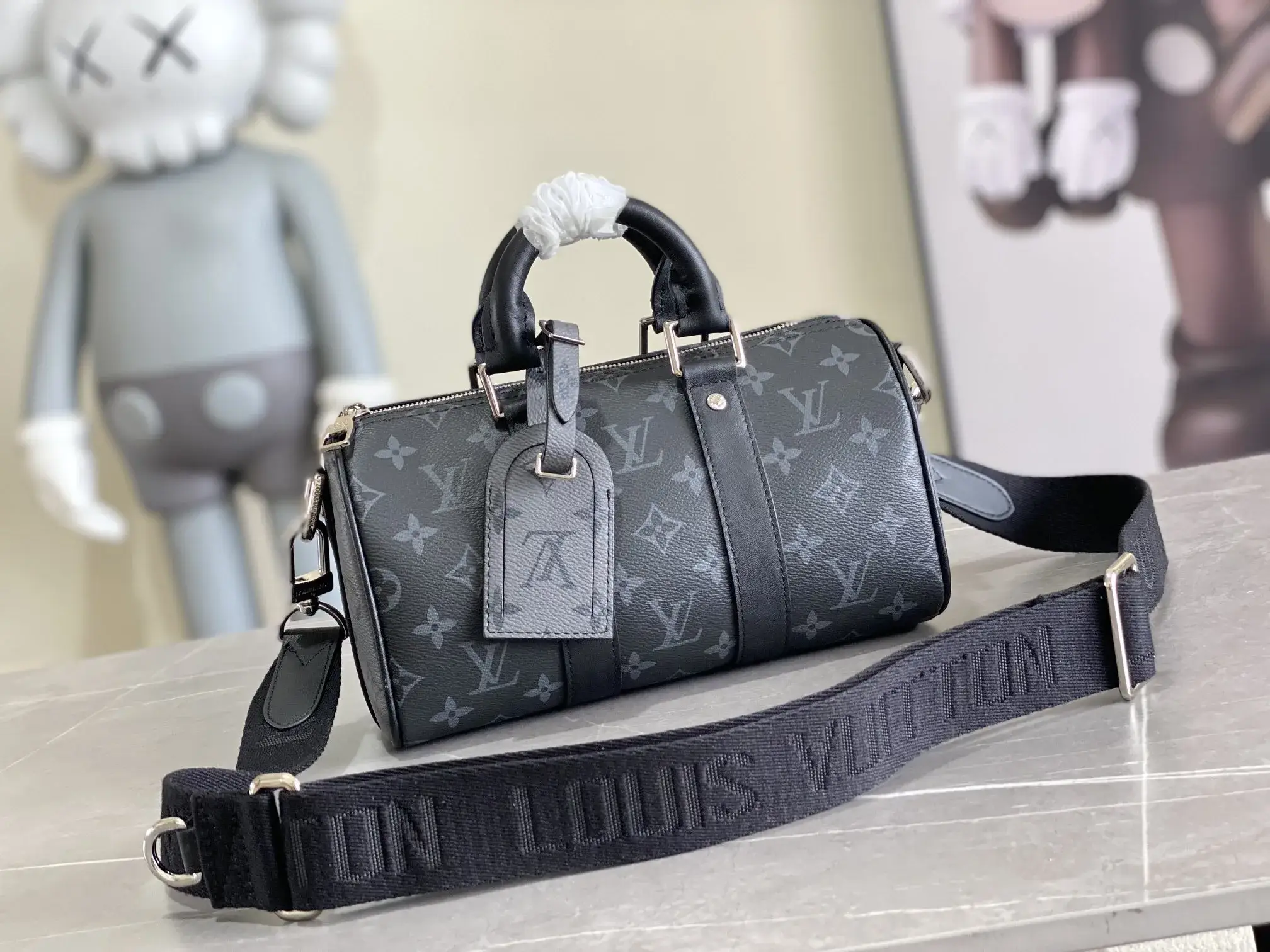 Louis Vuitton Canvas and Leather Keepall Tote Bag product photo from LabelPicks