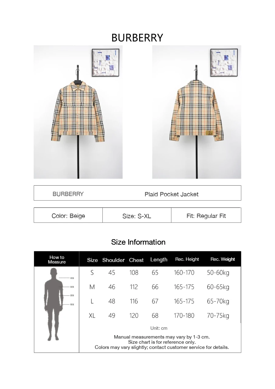 Burberry Beige Check Two Pocket Jacket product photo from LabelPicks