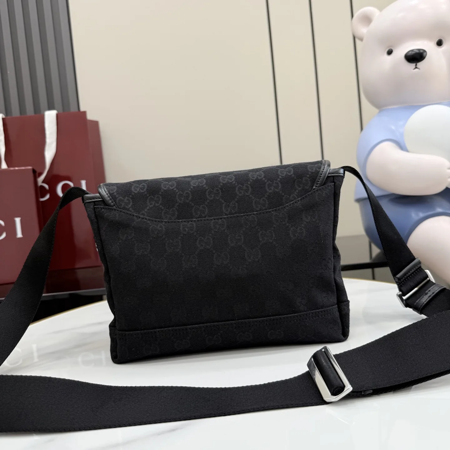 Gucci Black Canvas and Leather Crossbody Bag product photo from LabelPicks