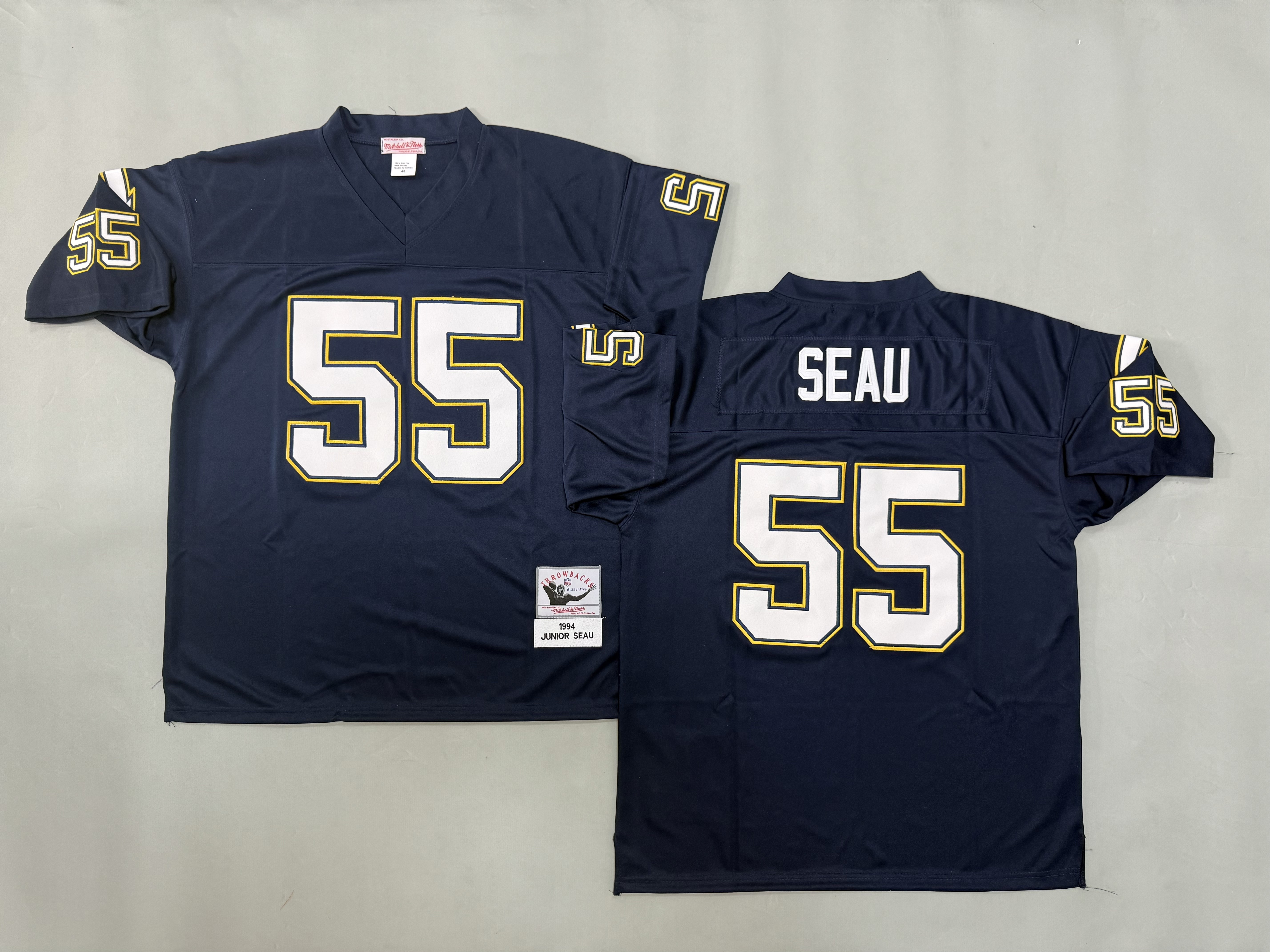 Junior Seau San Diego Chargerss Authentic Throwback Retired Player Jersey