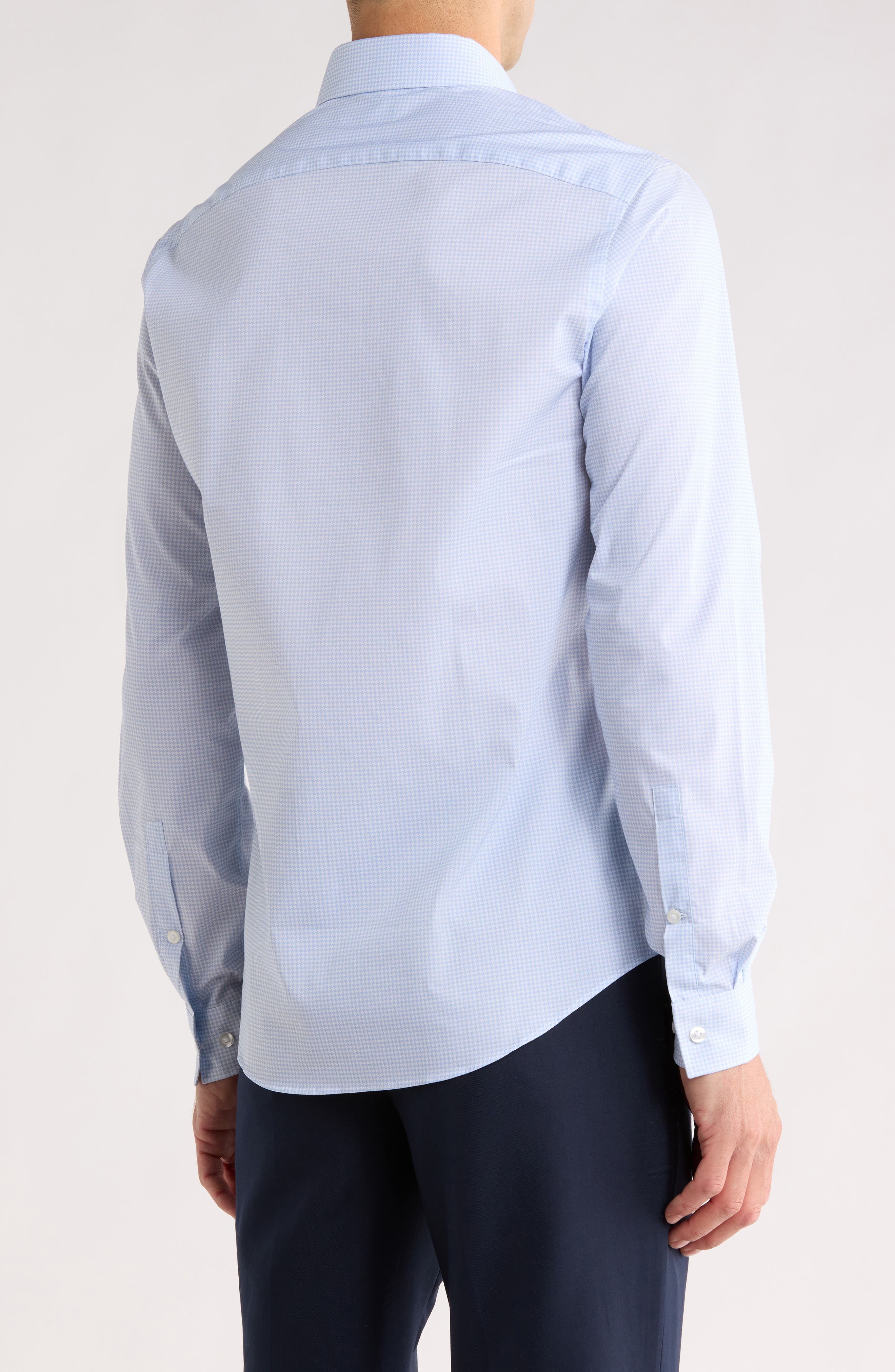 Michael Kors Slim Fit Check Stretch Dress Shirt
