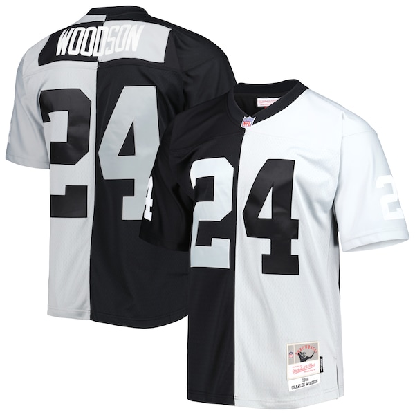 Charles Woodson Las Vegas Raiders 1998 Split Legacy Replica Jersey - Black/Silver