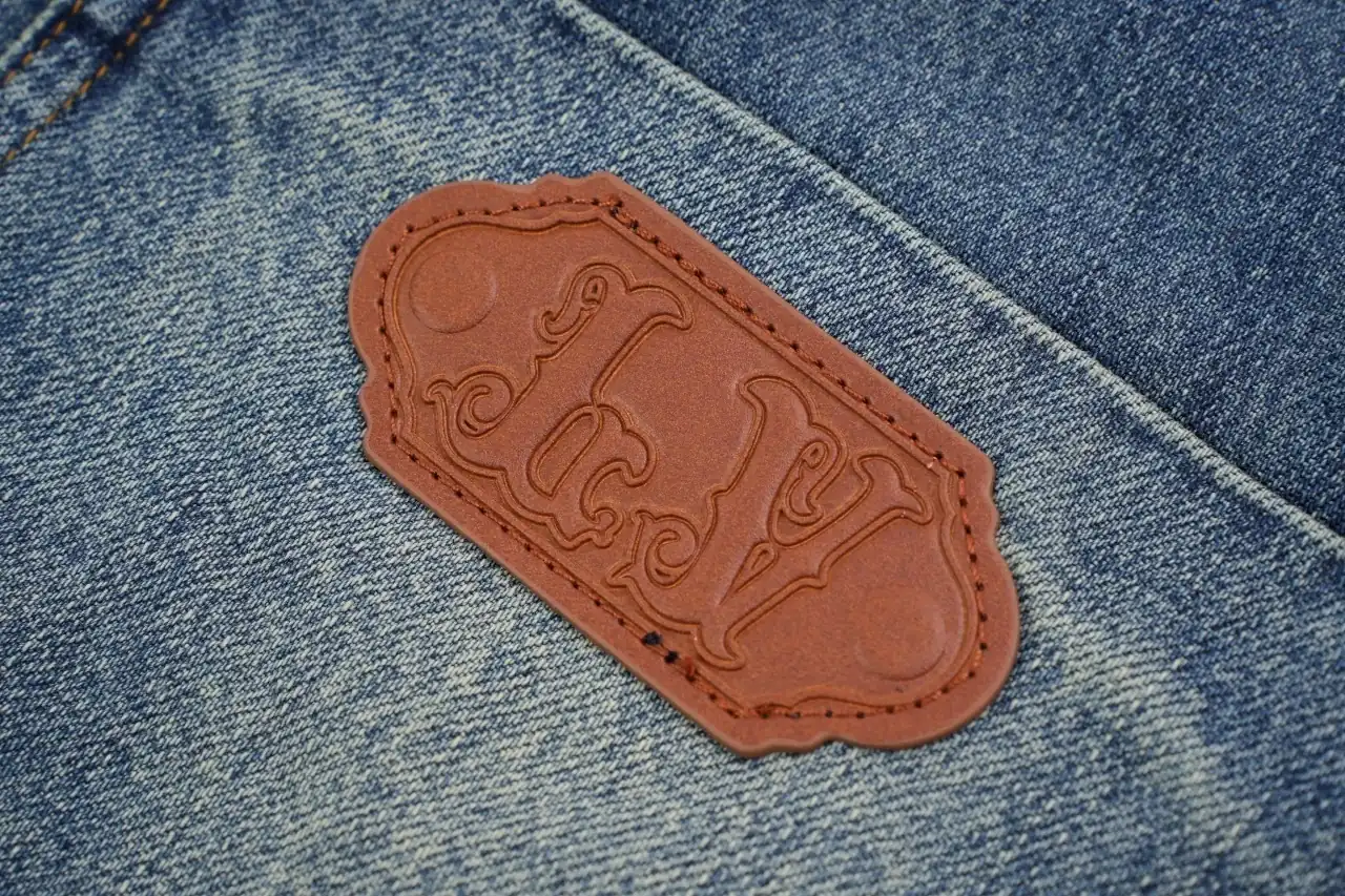 Louis Vuitton Blue Turquoise Button Washed Cargo Denim Pants product photo from LabelPicks