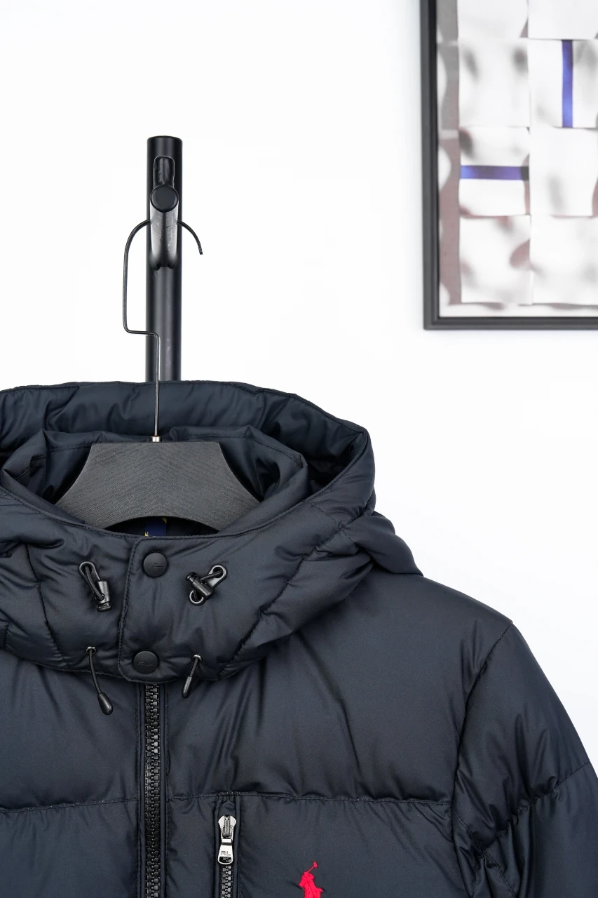 Ralph Lauren Black Pony Embroidered Hooded Down Jacket product photo from LabelPicks