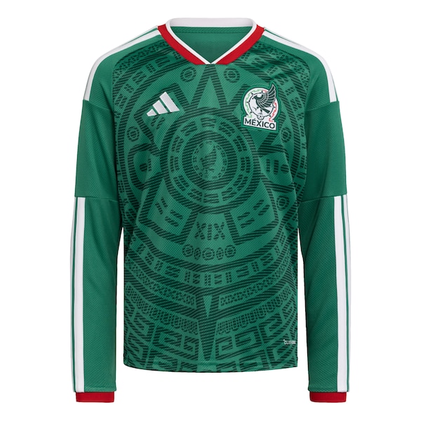 Mexico National Team adidas Youth FIFA x World Cup 2026 Home Replica Long-Sleeve Jersey - Green