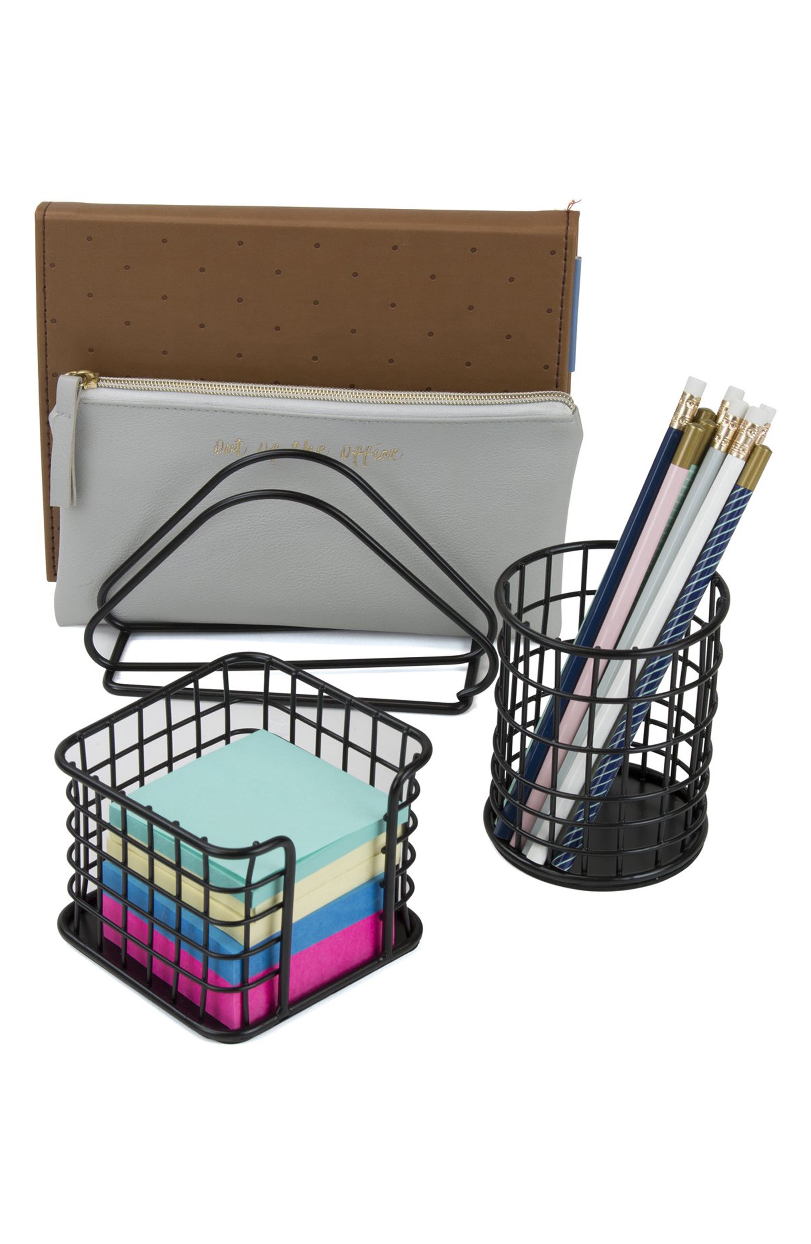 SORBUS Black Desk Organizer 5-Piece Set