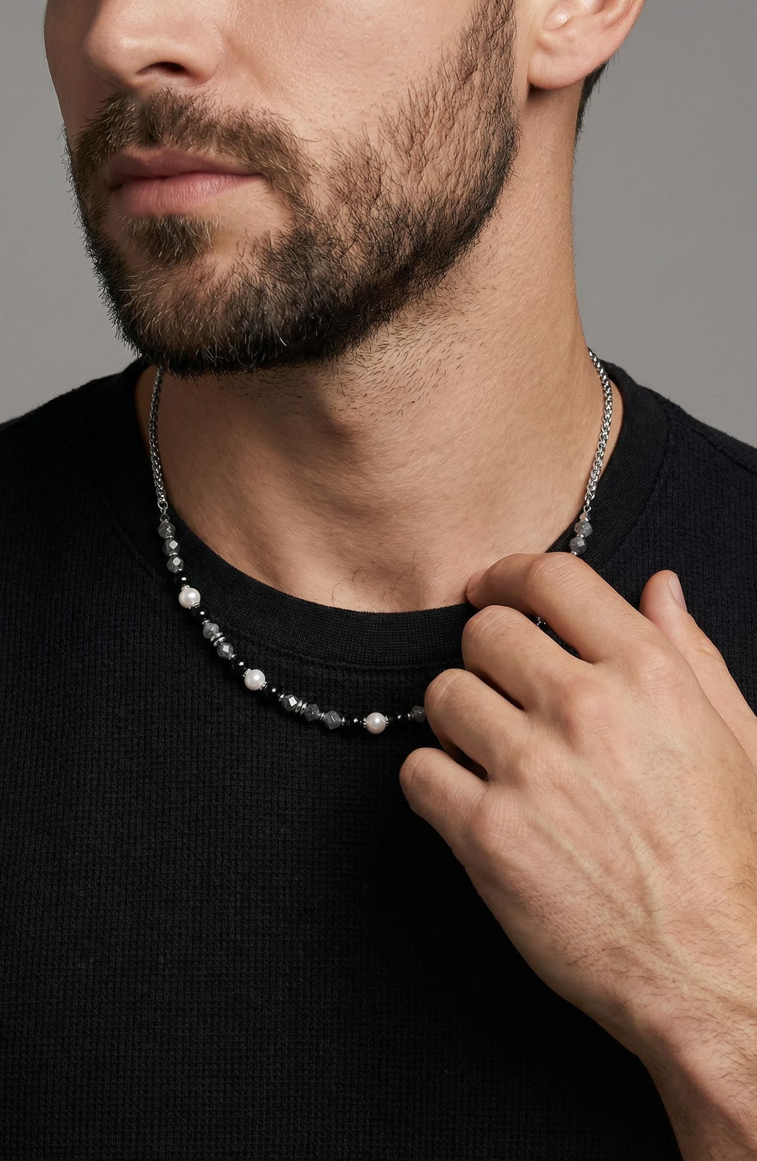 EYE CANDY LOS ANGELES Jeremiah Agate Beaded Necklace