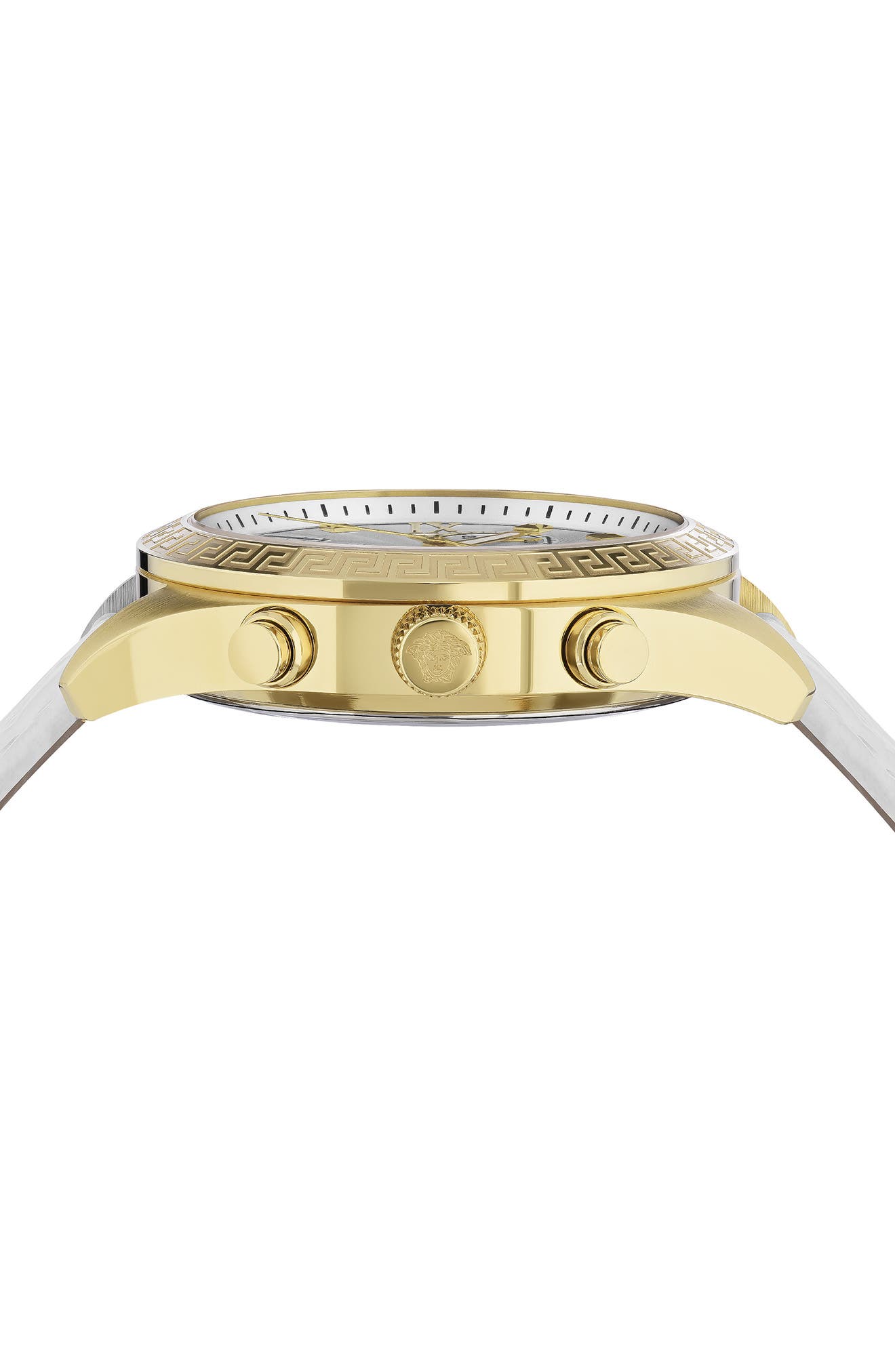 Versace Greca Chronograph Leather Strap Watch, 40mm