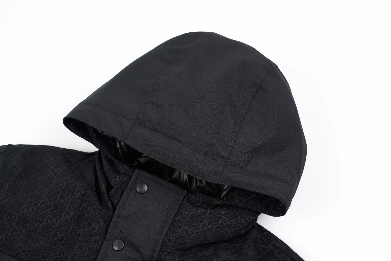 GUCCI Dark Grey GG-Panel Hooded Jacket product photo from LabelPicks