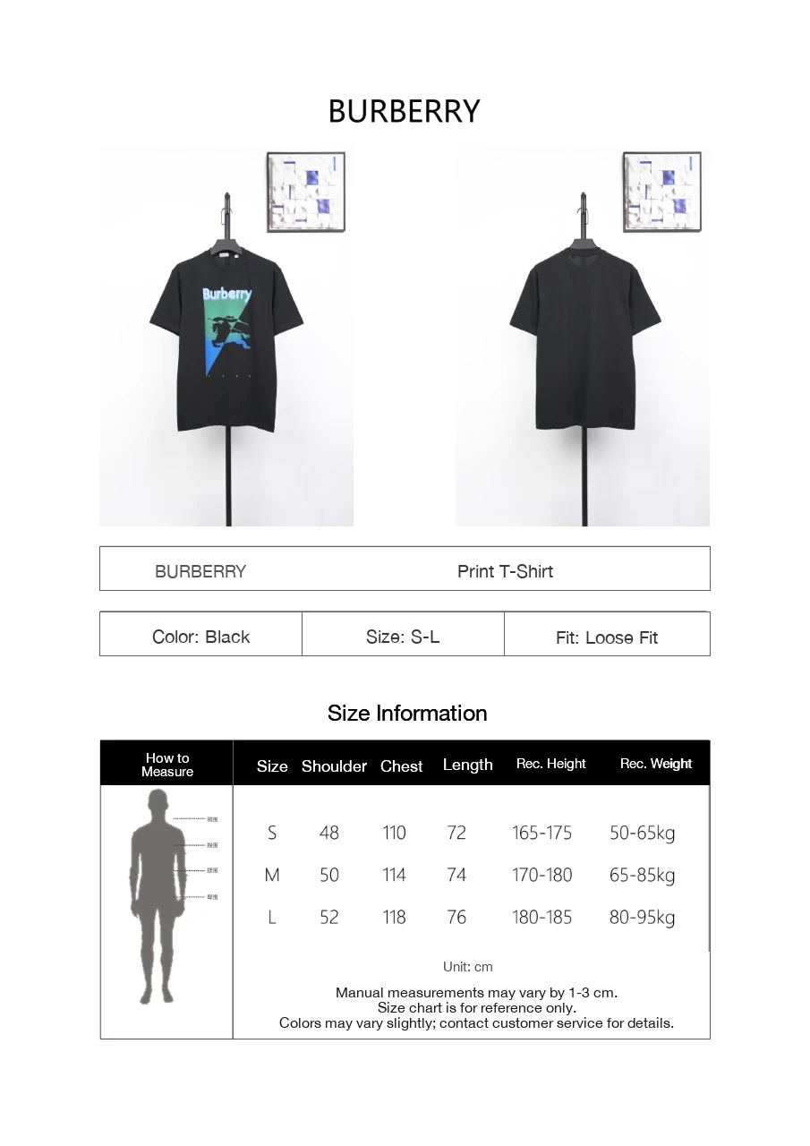 Burberry Black Gradient Triangle Equestrian Knight Print T-Shirt product photo from LabelPicks
