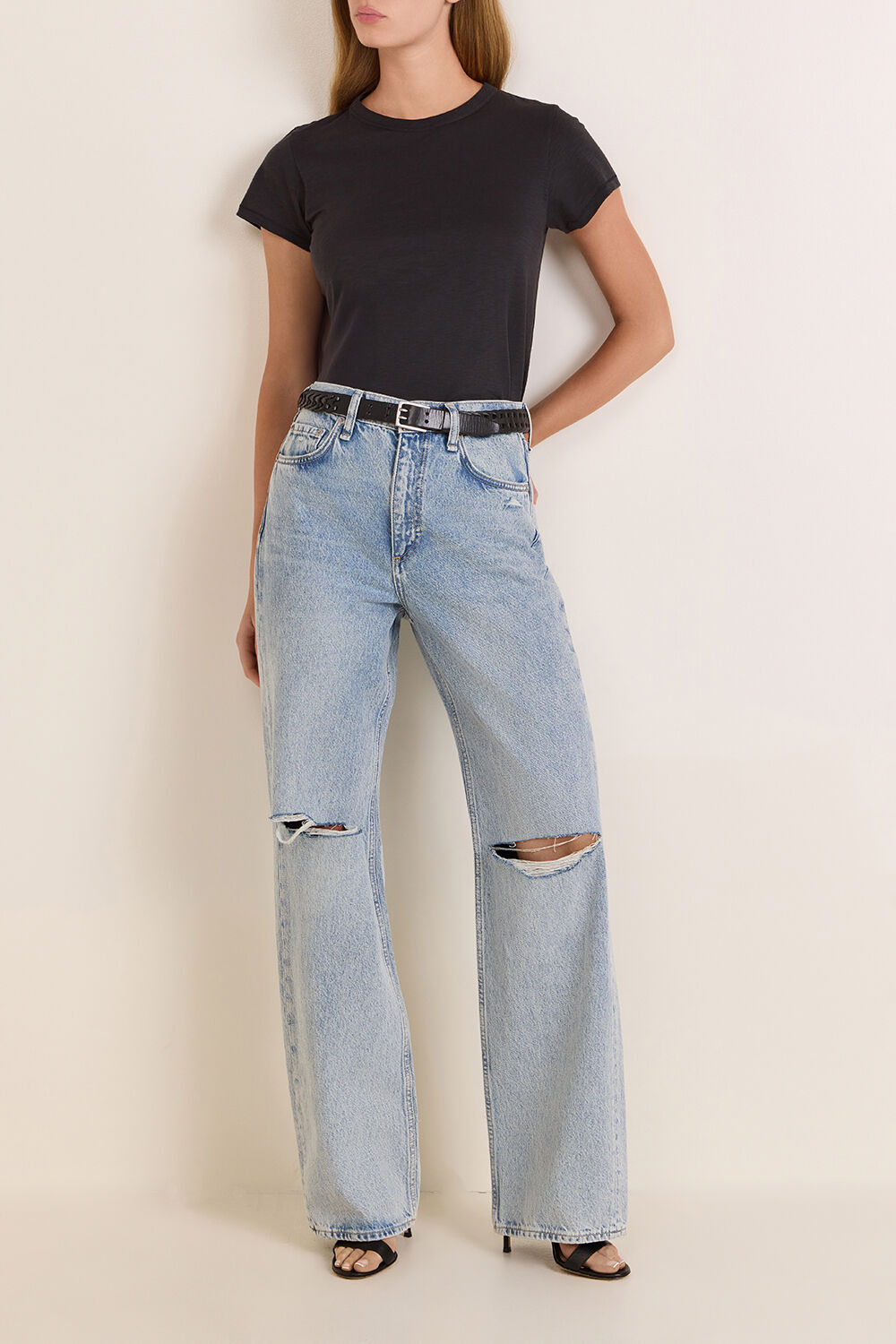 RAG & BONE חולצת טי בגזרת סלים