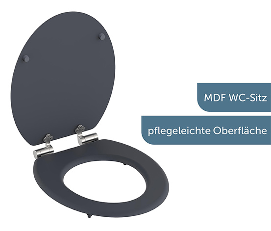 Schütte MDF-WC-Sitz »Spirit Anthrazit« mit Absenkautomatik
