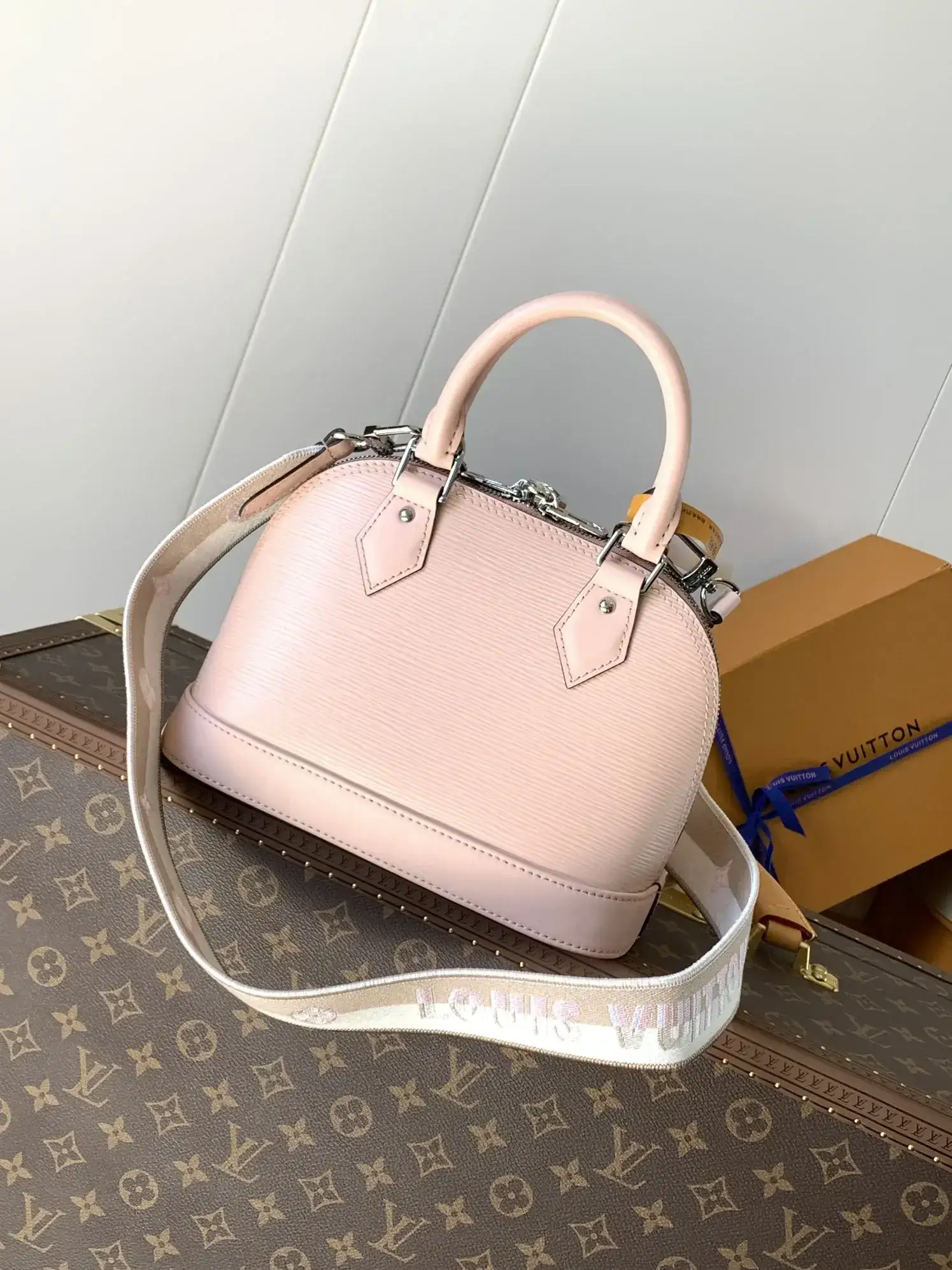 Louis Vuitton Black Alma Grained Leather Top Handle Bag product photo from LabelPicks
