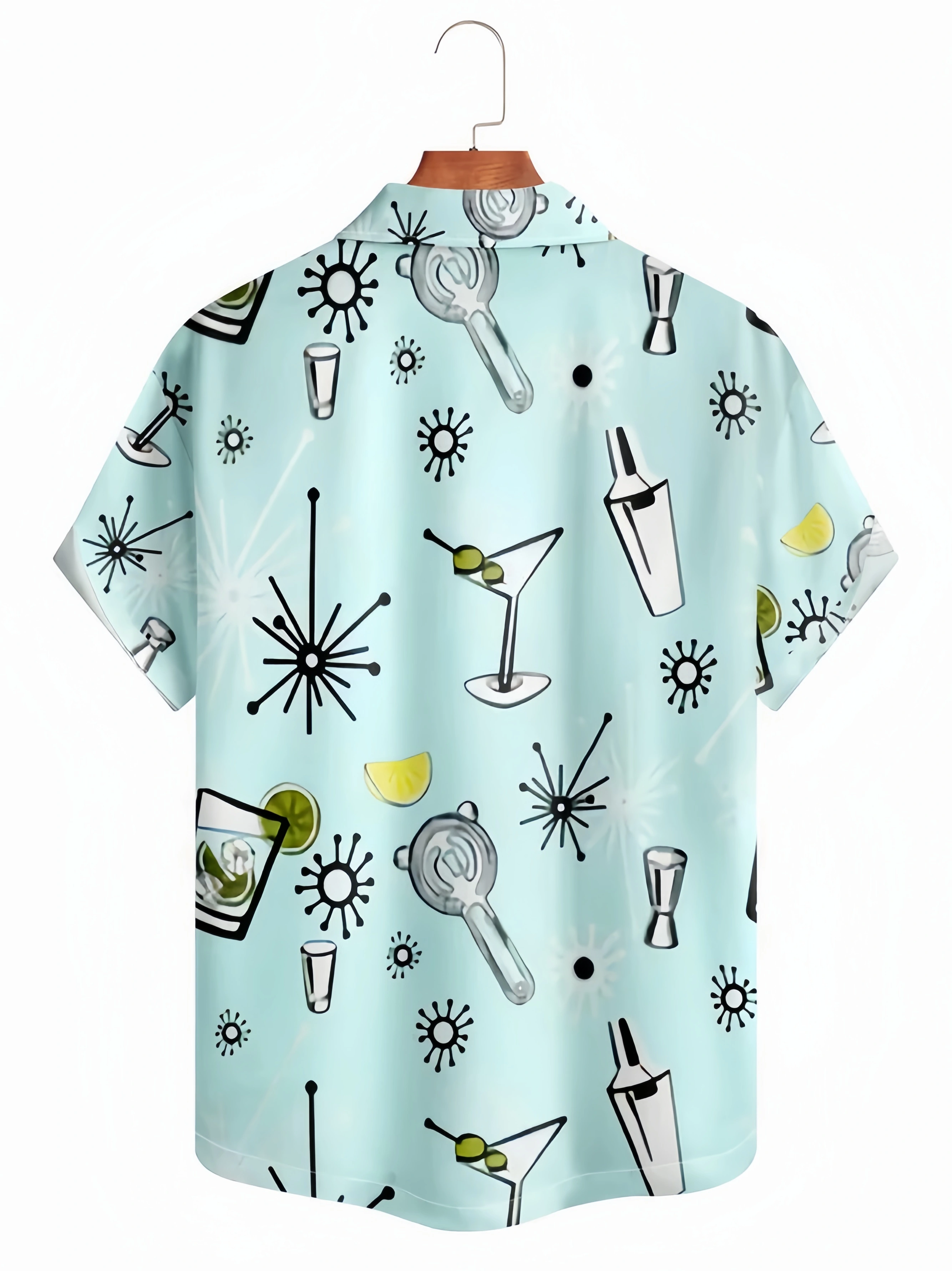 Artistic Cocktail Short Sleeve Aloha Shirt