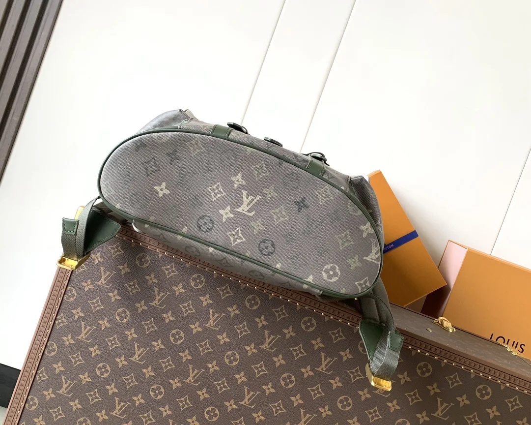 Louis Vuitton Christopher Green Canvas and Leather Backpack product photo from LabelPicks