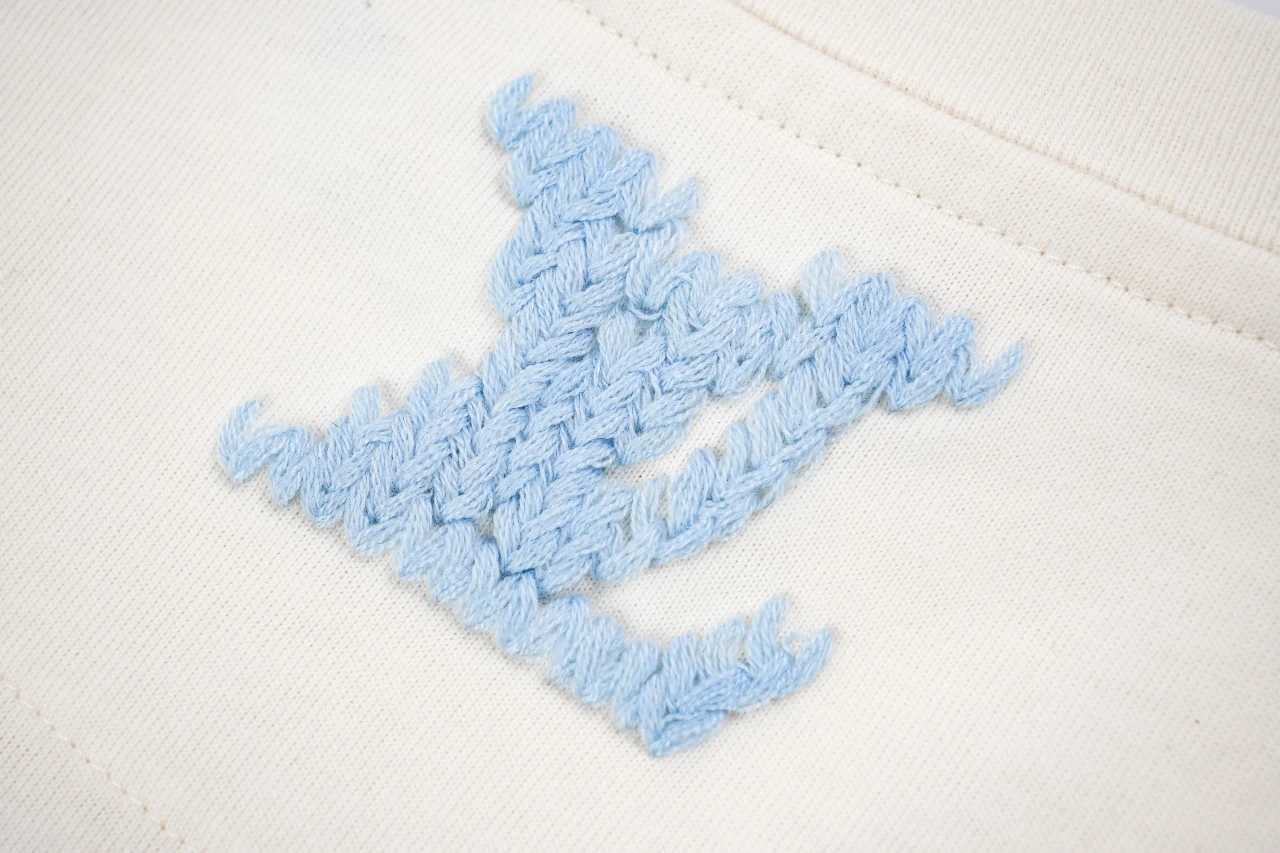 Louis Vuitton Off White Light Blue Monogram Letter Jacquard T-Shirt product photo from LabelPicks