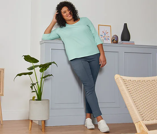 Stretchhose, rauchblau