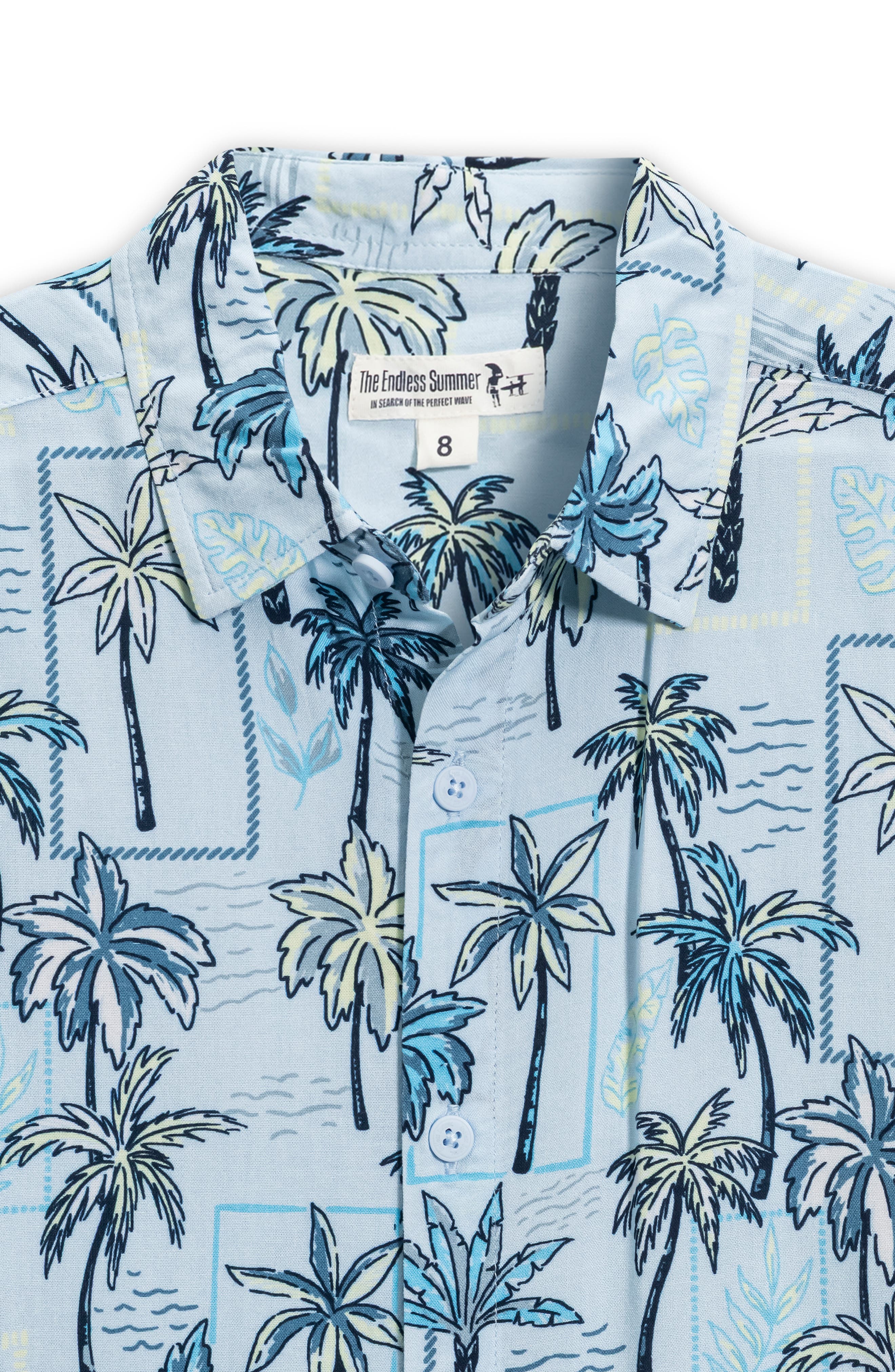 THE ENDLESS SUMMER Kids' Palm Button-Up Shirt
