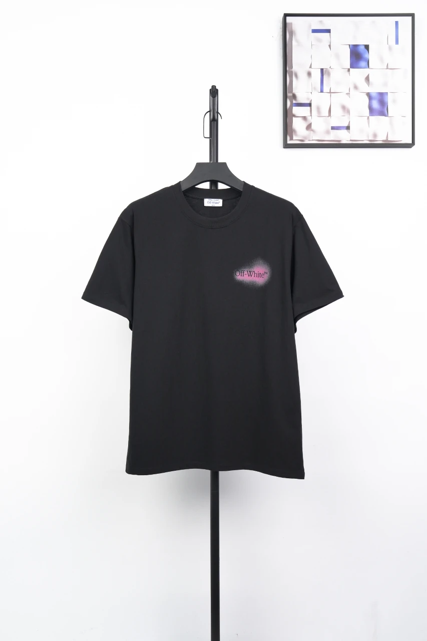 Off-White Black Pink Purple Spray Arrow T-Shirt product photo from LabelPicks