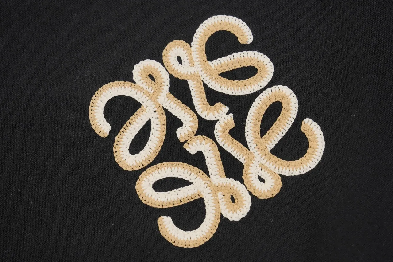 LOEWE Black Matte Anagram Embroidered T-Shirt product photo from LabelPicks