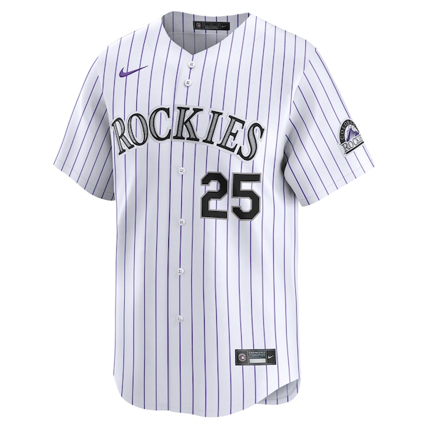 CJ Cron Colorado Rockies Nike Home Limited Player Jersey - White