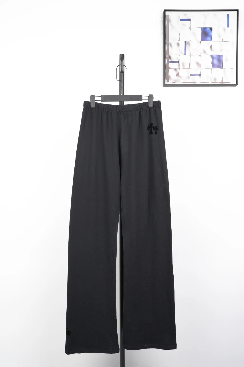 Chrome Hearts Black Flocked Relaxed Straight Pants product photo from LabelPicks