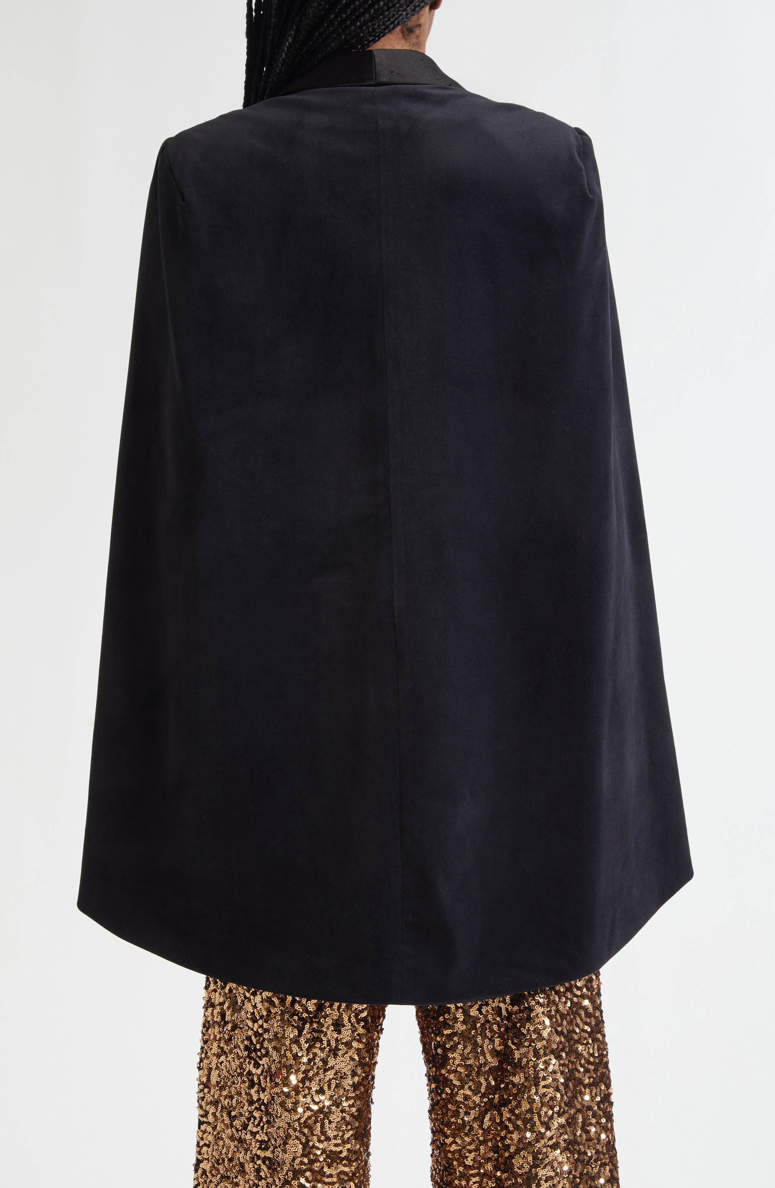 Alice + Olivia Esther Shawl Collar Velvet Jacket