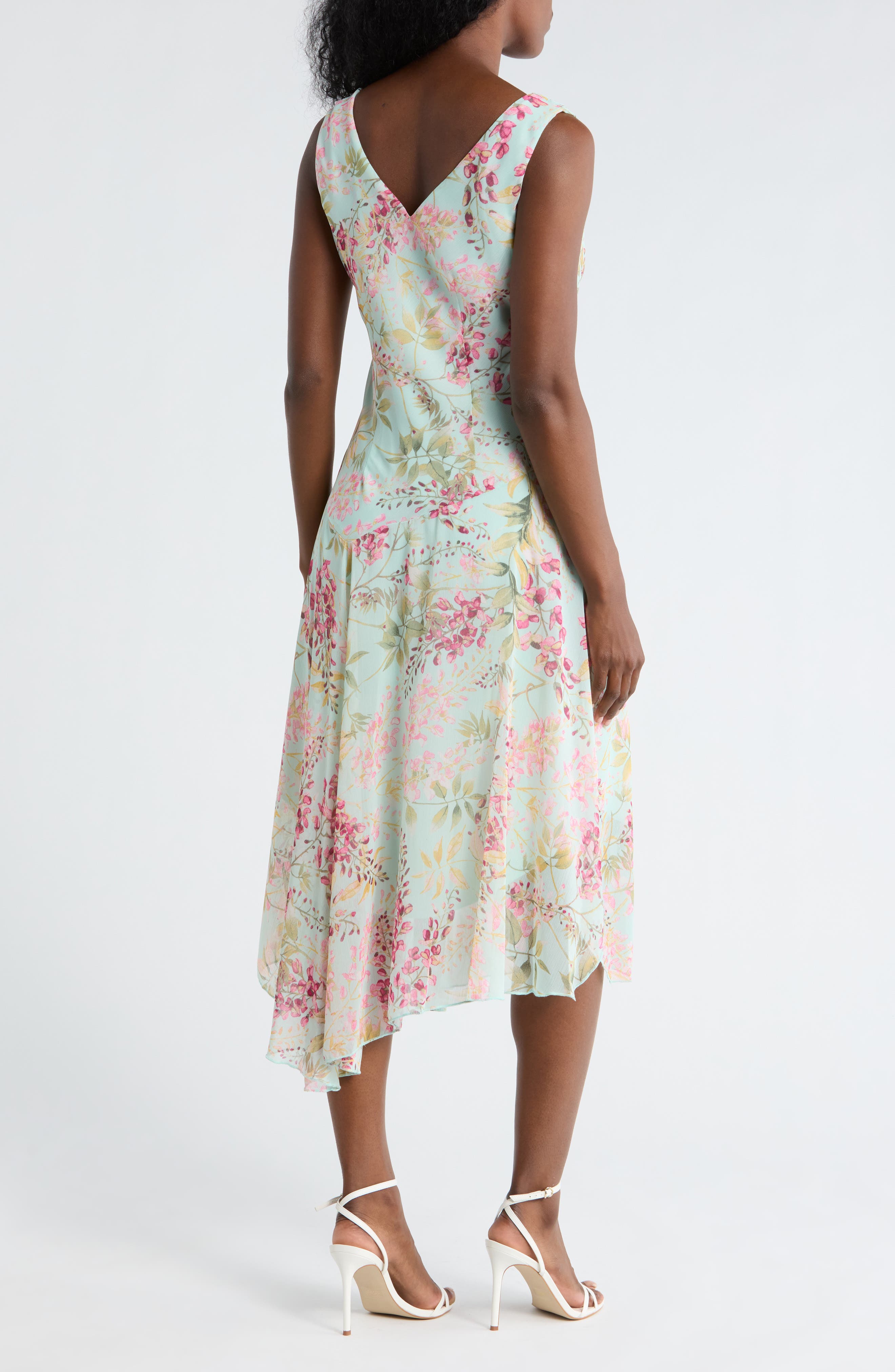 Connected Apparel Yoryu Asymmetric Midi Dress