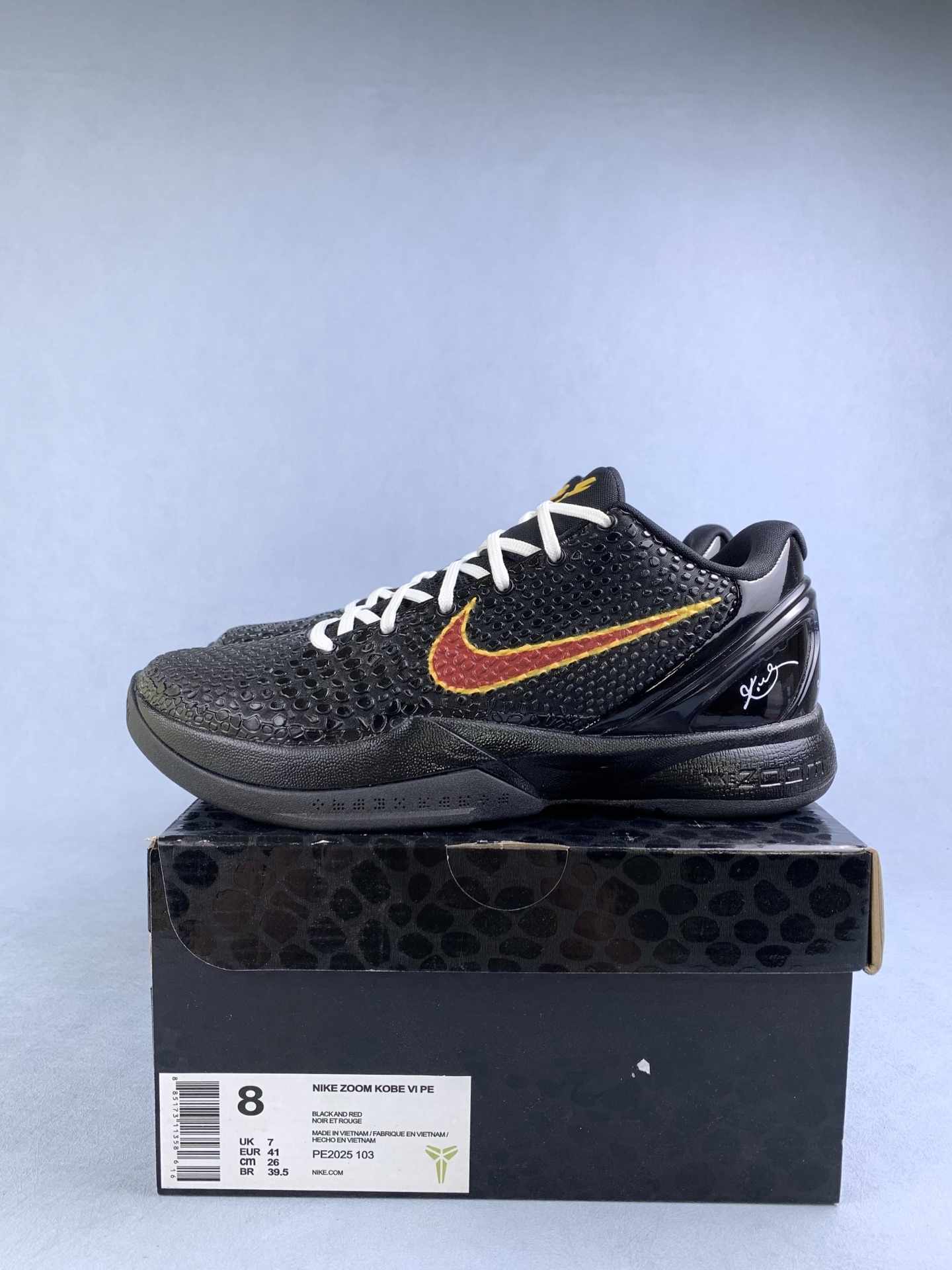 Kobe 6 Protro PE 'Black Red Venom' Basketball Shoes