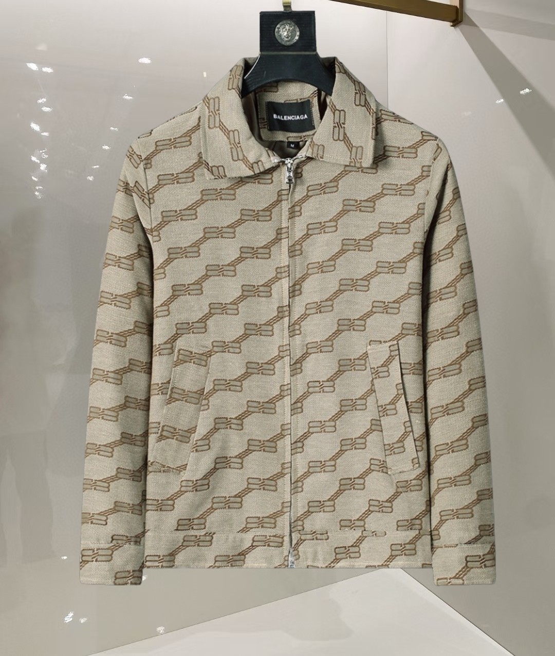 Full Print Classic Long Sleeve Zipper Jacket