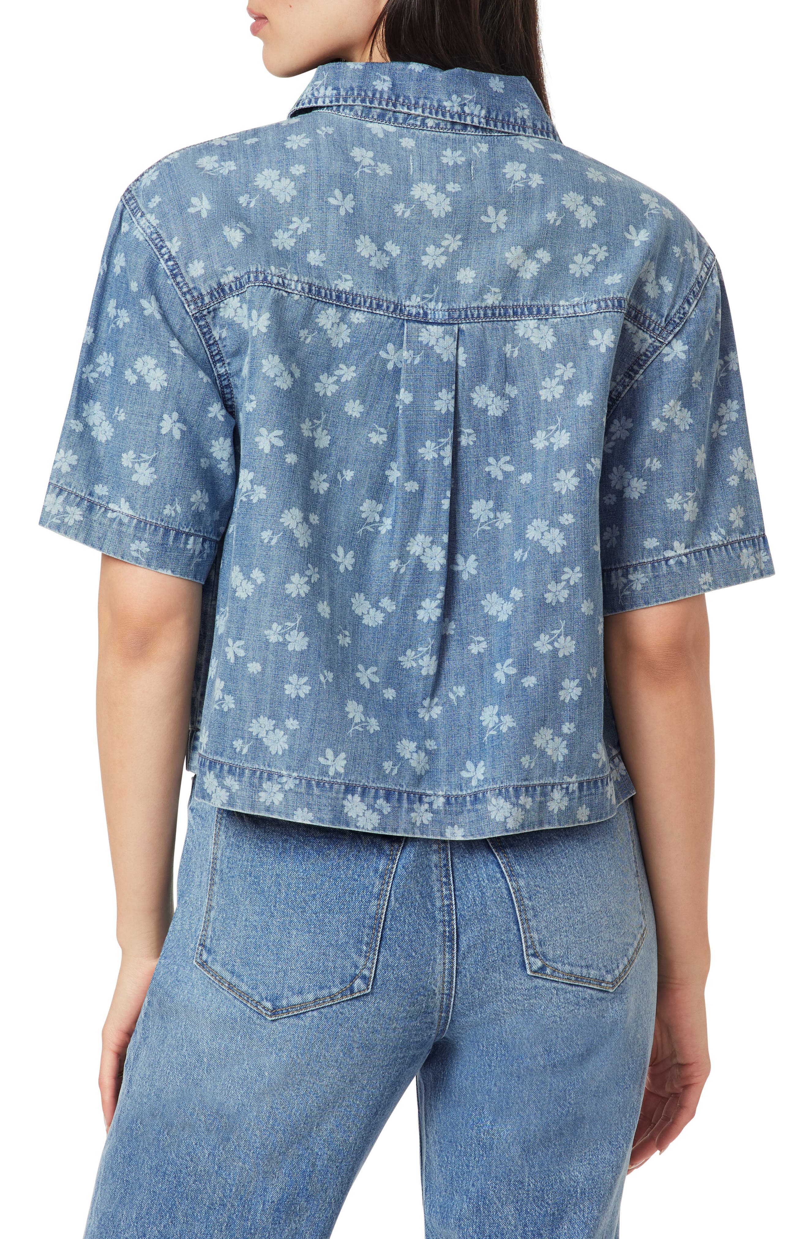 Kensie Embroidered Camp Shirt